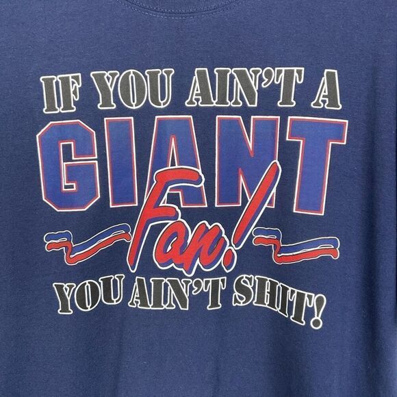 Fruit of the Loom Dark Blue New York Giants T-Shirt Large - Picture 2 of 5